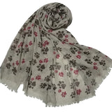 Women's Long Paw Print Scarf  - Available in 6 colors