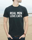 "Real Men Love Cats" Contemporary Fit T-shirt - Available in 3 Colors