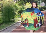 Cats & Poppies Modern Design Collapsible Rain Umbrella