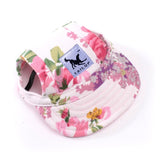 Pink Flower Dog Baseball Hat, Pink Flower Dog Baseball Hat with Adjustable strap