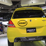 WOOF Car Sticker, Woof Bumper Sticker, Bumper Sticker, Paw Print Winder Sticker, Paw Print Bumper Sticker