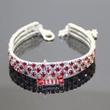 Colorful Bling Rhinestone Dog or Cat Collar - Available in 4 Colors & 3 Sizes