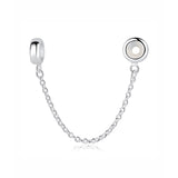 100% 925 Sterling silver, sterling silver smooth finish bead safety chain, Pandora style beads, DIY Bracelet