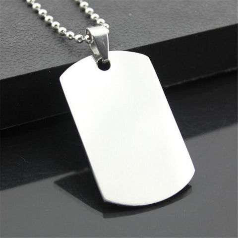 Men's Stainless Steel Dog Tag and Chain