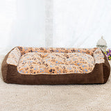 Corduroy & Fleece Padded Dog Bed - Available in 3 colors & 6 sizes