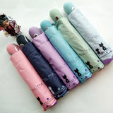 Full Circle of Cats 3-fold Automatic Umbrella - Available in 4 Colors