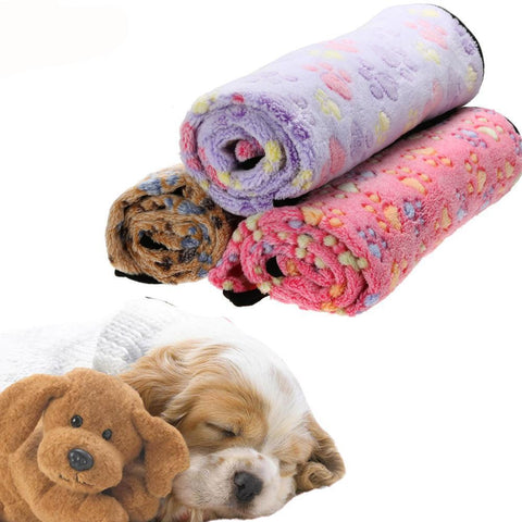 Warm and Cozy Pet Fleece Blanket  - 3 Colors