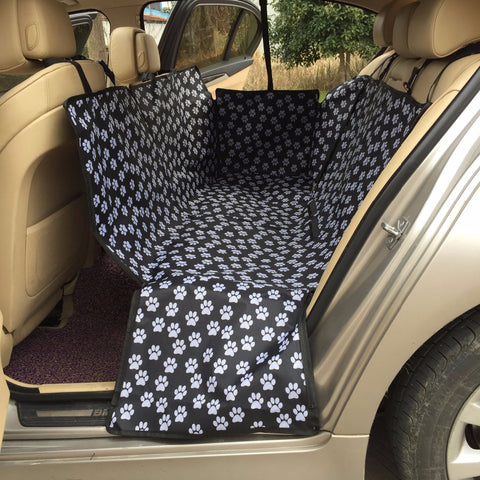 Paw Print Seat Cover Waterproof Back Bench Seat Travel Accessories Car Seat Covers Mat
