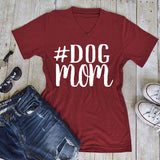 Hashtag Dog Mom Women's V-NeckTop