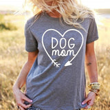 Heart Shaped Arrow Dog Mom T Shirt