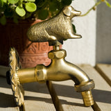 Brass Garden Faucet with Dog Handle