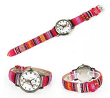 Bulldog Watch with Fabric Band