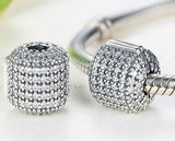 Sparkling Clear Crystal Sterling Silver Bead Clip