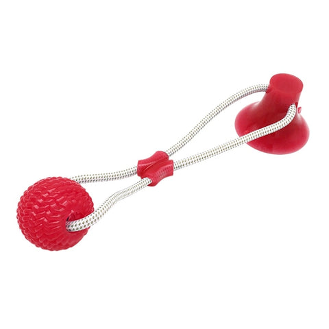 Red Pull-it and Play, Dog pull toy, rubber pull toy, suction cup pull toy, Dog toys, PetShopLane.com