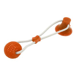 Orange Pull-it and Play, Dog pull toy, rubber pull toy, suction cup pull toy, Dog toys, PetShopLane.com