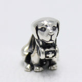 Sterling Silver Saint Bernard Dog Bead Charm