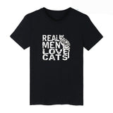 Men's black Trendy Graphic Cat T-shirt, black Real Men Love Cats T-shirt, Black Women's Cat t-shirt, Women's black Trendy Graphic Cat T-shirt, black Real Men Love Cats T-shirt, Black women's Cat t-shirt