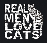 "Real Men Love Cats" Trendy Graphic T-shirt Sizes  Available in XXS to 4XL