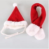 Holiday Santa Hat & Scarf Set for Cats & Small Dogs