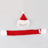Holiday Santa Hat & Scarf Set for Cats & Small Dogs