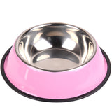 Soft Colored Stainless Steel Food & Water Bowls - Available in 3 Sizes & 4 Colors