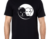 Pet Lover Yin & Yang Inspired Cat & Dog T-Shirt