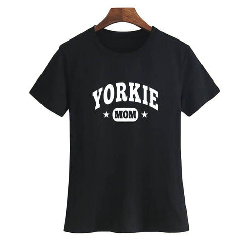 Yorkie Mom Cotton Poly Blend T-Shirt