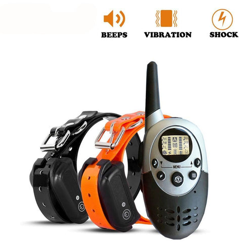 Long-distance Waterproof Rechargeable Anti-Barking Training Collar for 1 or 2 Dogs