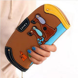 Women's Zipper Closure or Bi-Fold Clutch Wallet - 6 Colors