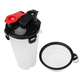 2 in 1 Food and Water Travel Bottle with Bowl