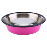 Color Stainless Steel Food & Water Bowl - Available in 3 Colors & 4 Sizes