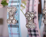 Plaid Fashion Pet Collar - Available in Plain or Bling Styles