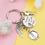 Memorial Cat Keychain, Cat Keychain, Memorial "Flying with Angels" keychain, Silver Cat Keychain with charms