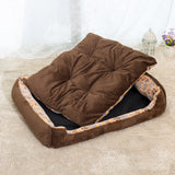 Corduroy & Fleece Padded Dog Bed - Available in 3 colors & 6 sizes