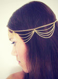 Gold Plated Multi Layer Hair Chain